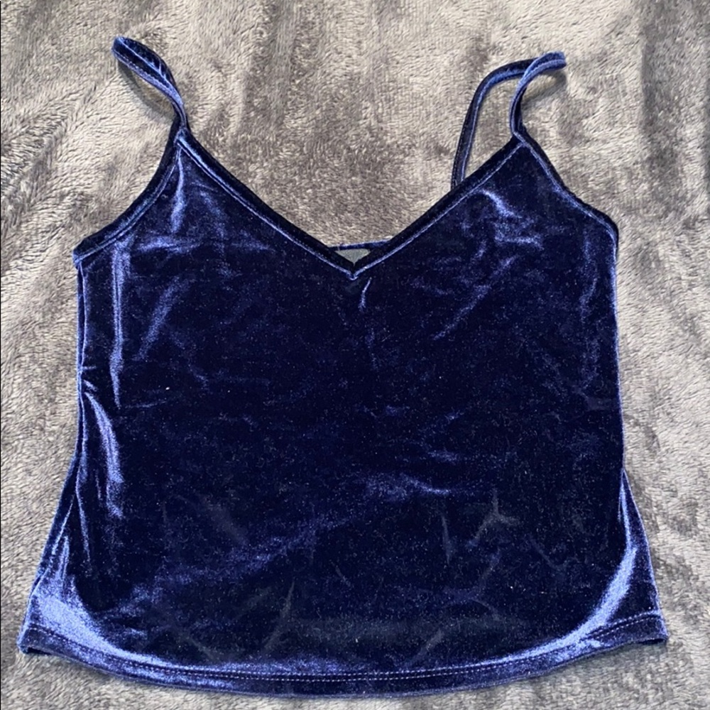 Velvet cami for sleep or outdoor wear